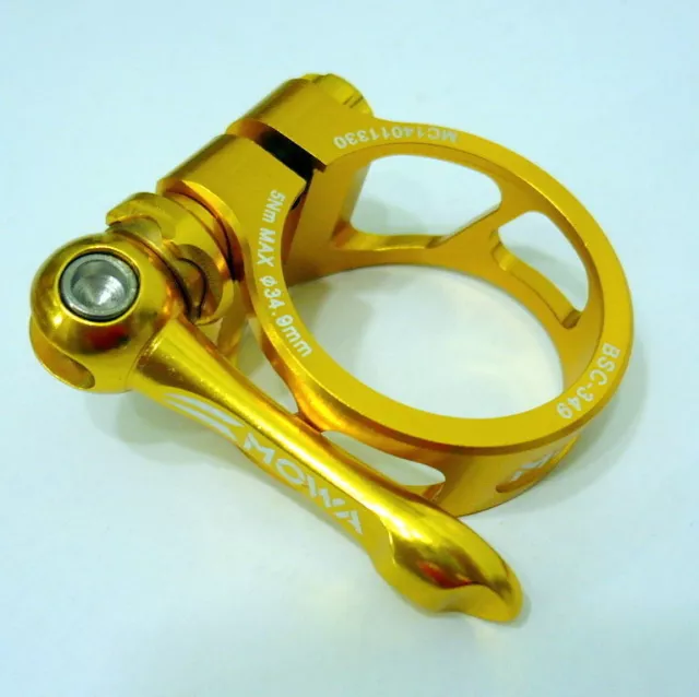 gobike88 MOWA QR Alloy Seatpost Clamp, 34.9mm, Gold, 28g, A13