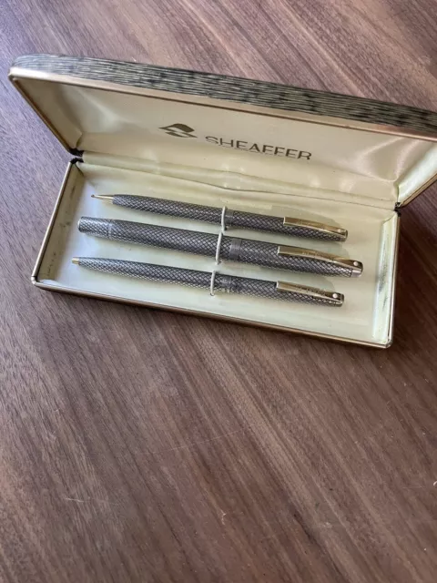 Sheaffer Imperial STERLING SILVER 14K F nib Fountain Pen , Ballpoint & Pencil