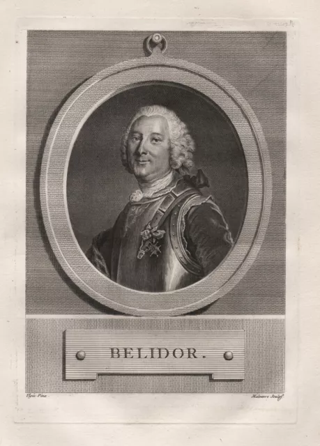 Bernard de Belidor architect Architekt Portrait engraving gravure Kupferstich