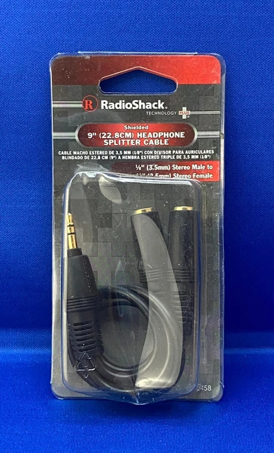 Radio Shack 3-Way Stereo 1/8” Headphone Splitter Cable w/Gold Plated Contacts