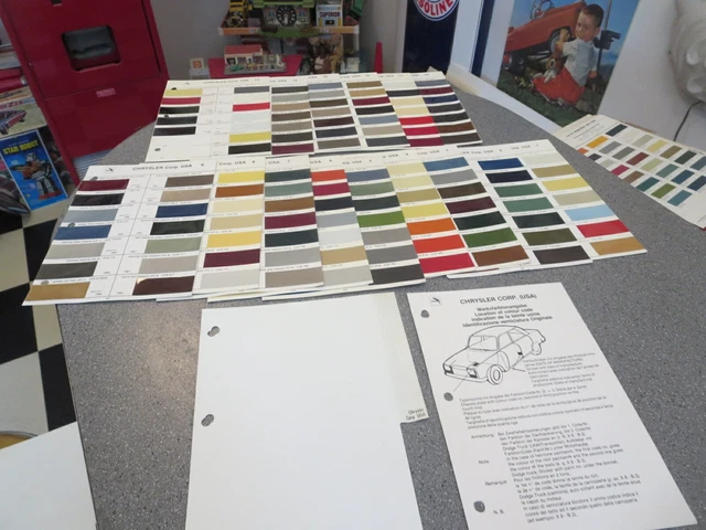 PAINT COLOR REFERENCE Glasurit Color Chrysler 1974 To 1989 Chips $32.00 ...