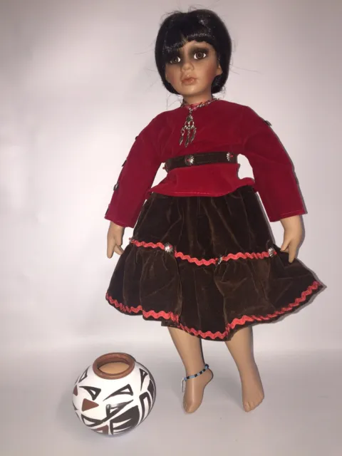 Heritage Signature Collection Anaba Navajo Native American Porcelain Doll W/ Box