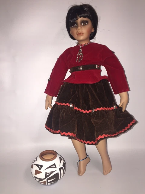 Heritage Signature Collection Anaba Navajo Native American Porcelain Doll W/ Box