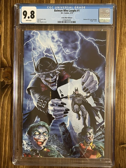 💎 Batman Who Laughs #1~ “Mayhew” Virgin Var.💎~CGC 9.8 White Pages! Beautiful!