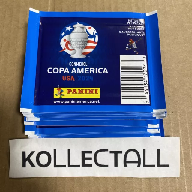 PANINI COPA America 2024, Sticker Pack, 25 Packs Included, New, US