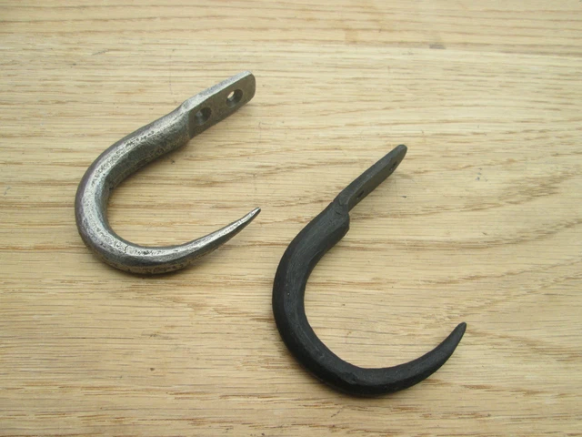 Hand Forged Blacksmith Vintage Wrought iron kitchen Meat butchers j hanging hook