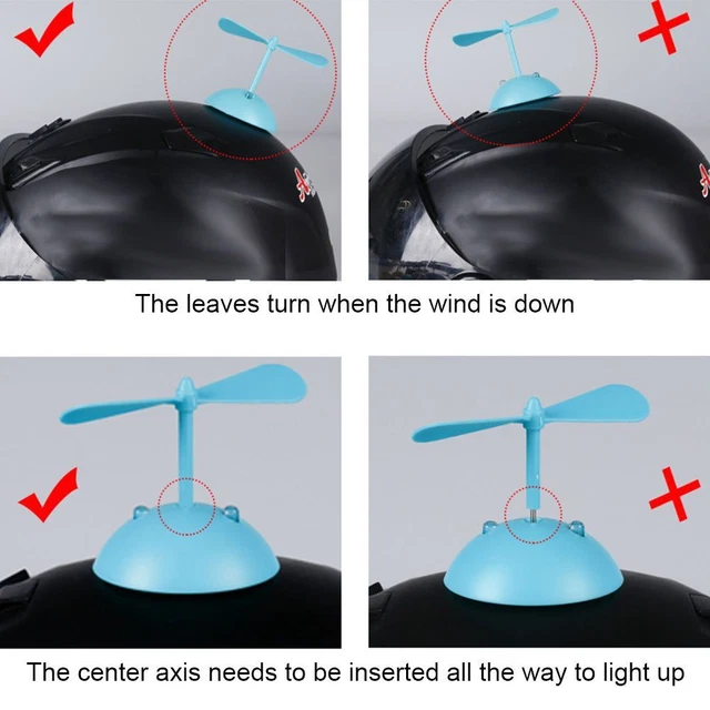2 pz ventilatore casco elica casco giocattolo decorazione libellula bambù