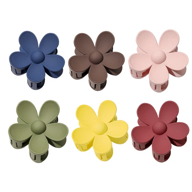 6 pz ganasce di bloccaggio maniglie forcine per capelli colorate semplici