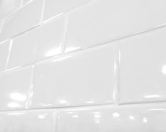 White 3x6 Shiny Glossy Finish Ceramic Subway Tile Backsplash Wall (Sample Order)