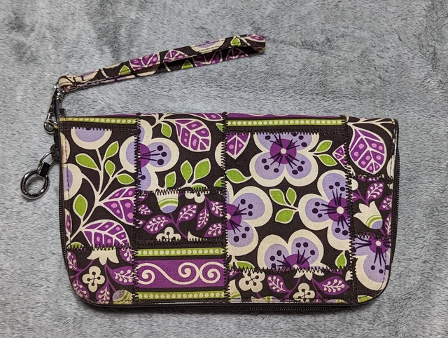 Vera Bradley - Plum Petals - Zip Around Wallet - Card Organizer - Wristlet