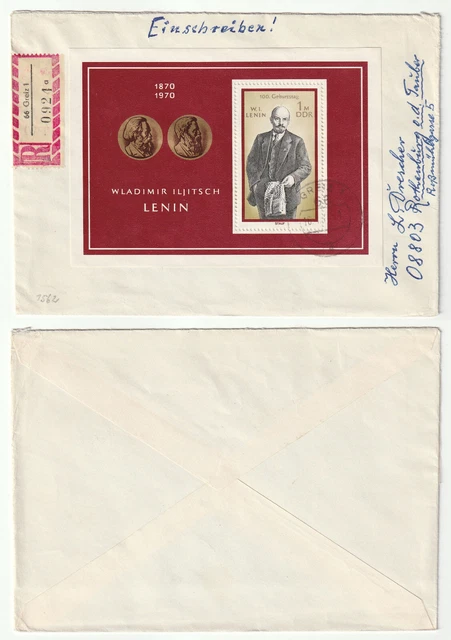 96689 - Block 31 - FDC, Einschreiben - Greiz 16.4.1970 nach Rothenburg o.d.T.