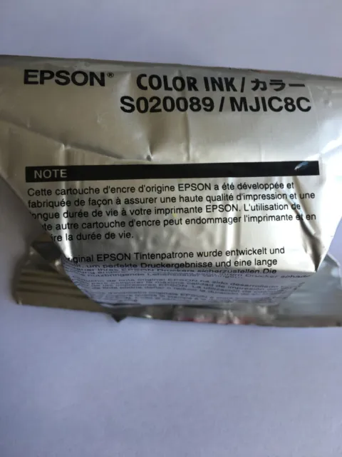 Genuine Authentic Epson S020089/Mjic8C Colour Ink Cartridge