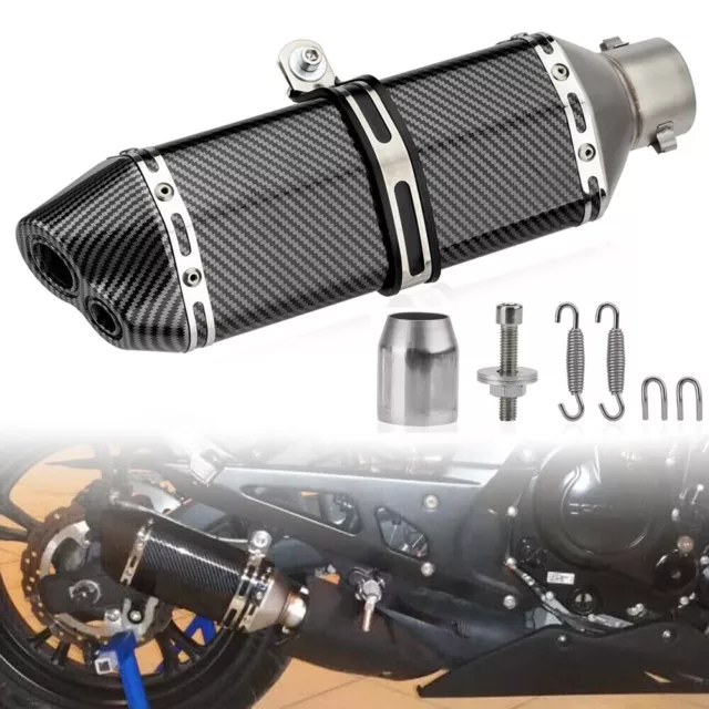 51mm Motorcycle Dual Double Exhaust Tip Muffler Pipe For Honda CBR900RR ATV 51mm Motorcycle Dual Double Exhaust Tip Muffler Pipe For Honda CBR900RR ATV