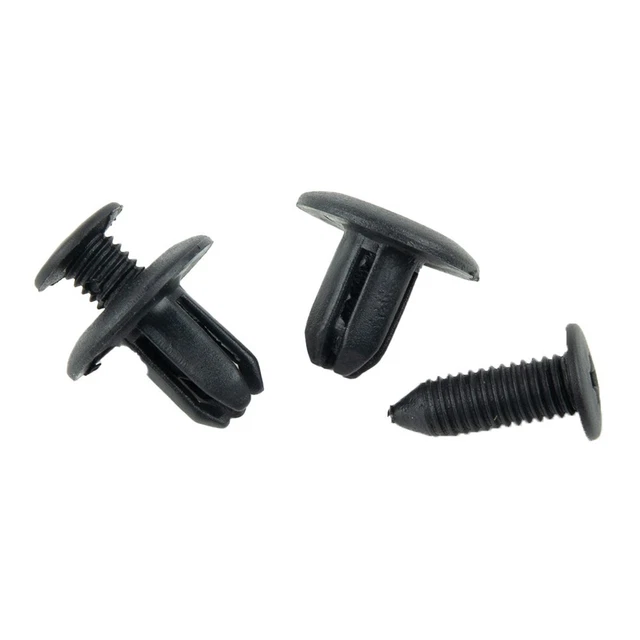 6 Attaches Emblème Voiture Mercedes-Benz - Clips Plastique Blanc - Fixation Badge Coffre