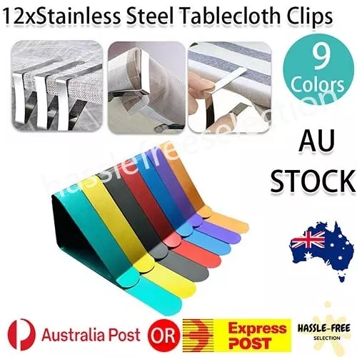 12x Table Cloth Clips Party Cover Wedding Picnic Holder Clamp Desk Outdoor Event