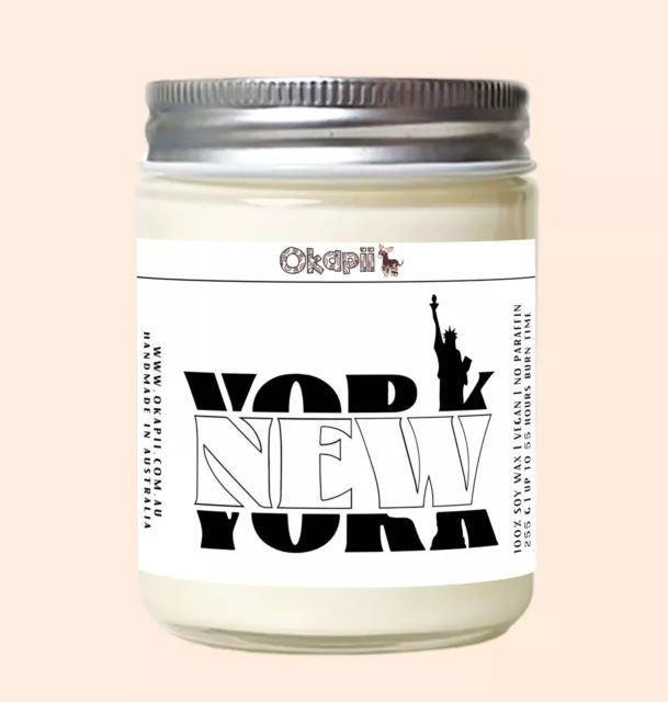 City Candles | New York City Candle 255 g/9oz ~55 to 60 hrs burn time