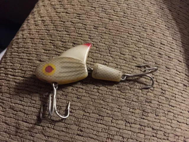 FISHING LURE VINTAGE old antique lazy ike jointed sail shark ike