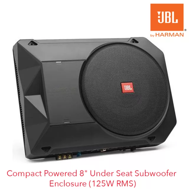 JBL BassPro SL2 Compact Powered 8" Under Seat Subwoofer Enclosure (125W RMS)