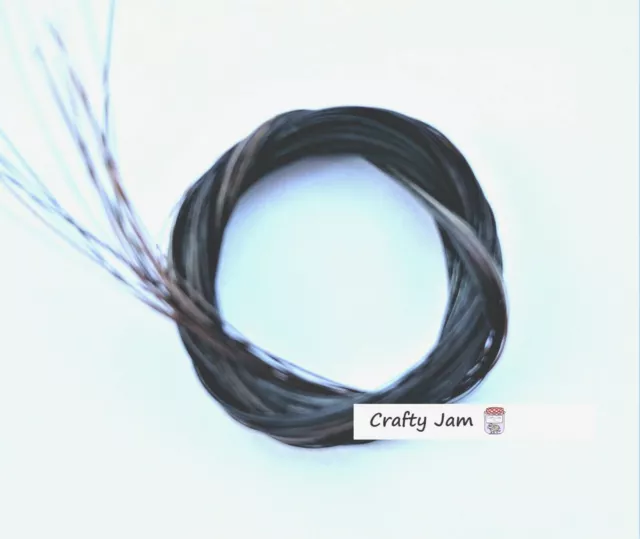 Real Horse Tail Hair - Natural Black - Needle Felting Craft Animal Whiskers