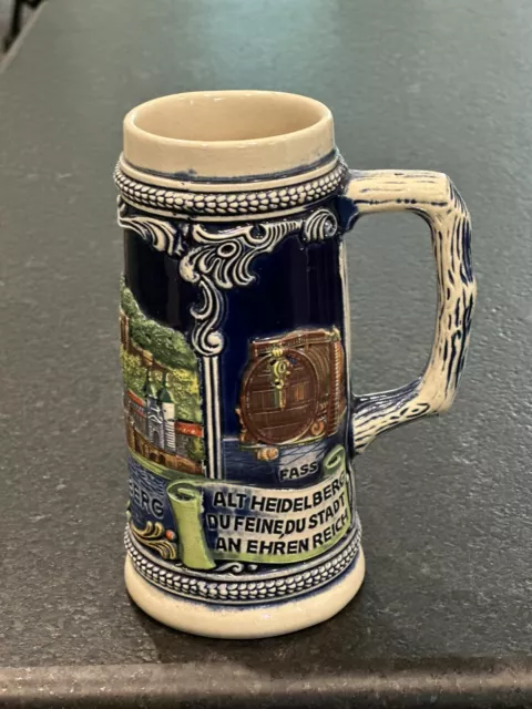 Vintage Original Gerzit Gerz Beer Stein German Pilsner Heidelberg