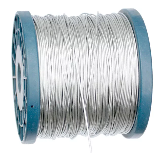 Câble de Traction Corde en Acier Treuil 1,5 MM 6 x 7 din 3055 Galvanisé 5 M