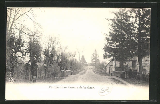 CPA Pontgouin, Avenue de la Gare 1904
