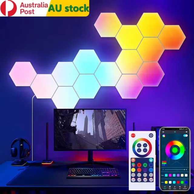 RGBIC Smart Hexagon Lights Music Sync Wall Panel Light Ambiance LED Night Light