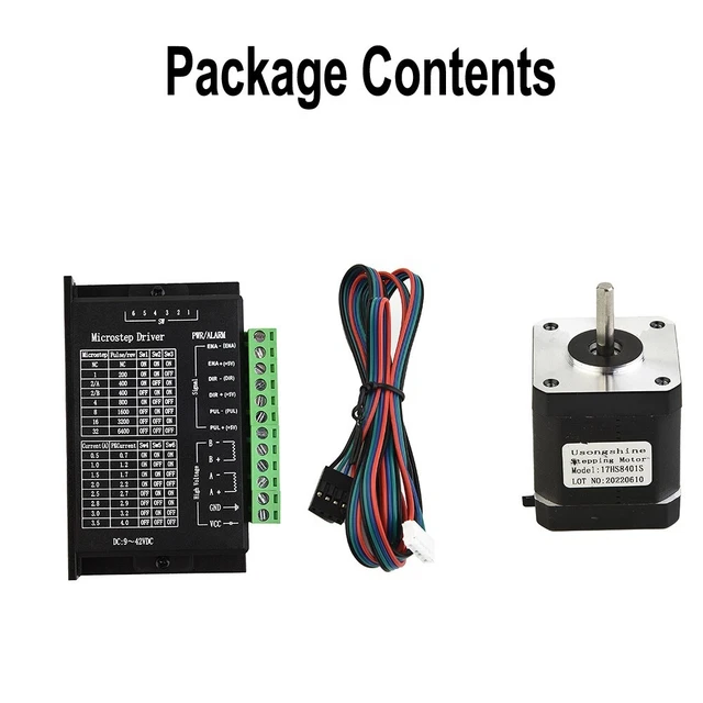 Nuovo motore passo-passo più recente 9V-42V DC kit di ricambio telaio parti driver albero