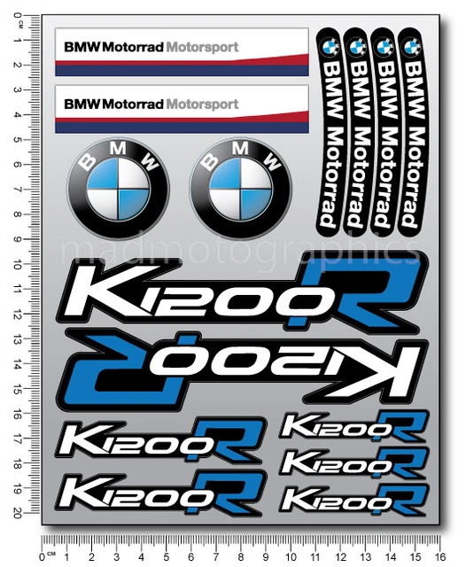 K1200R MOTORCYCLE STICKER sheet laminated stickers bmw s1200 R ...