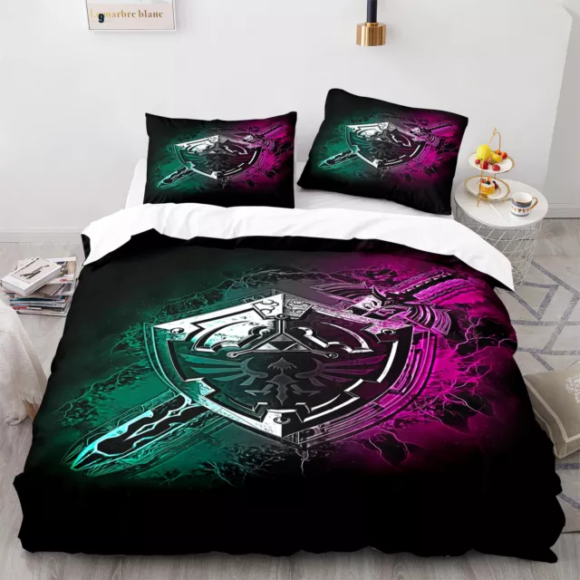 Zelda/Videogame/Duvet Cover/Double-sided Pillowcase/Characters/Bedding Set