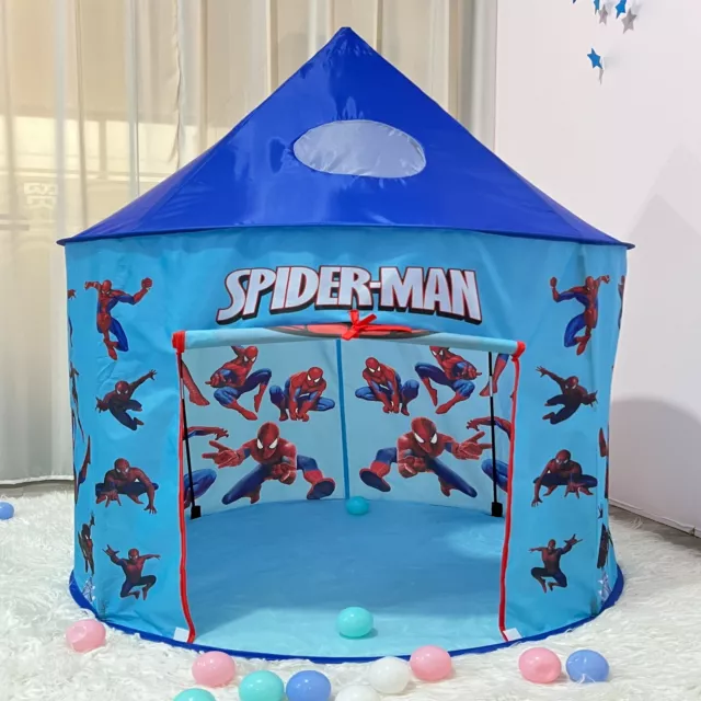 Childrens Kids Play Tent Baby Pop Up Tent SPIDERMAN WEB HOME Hero Boys Playhouse