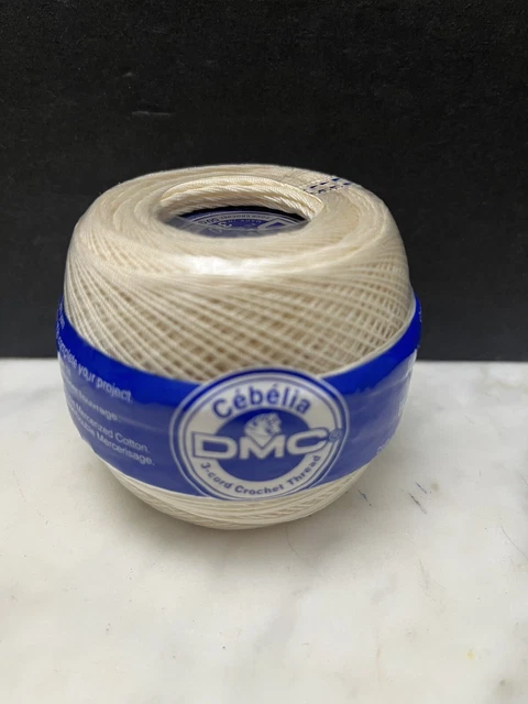 DMC Cebelia 100% Crochet Algodón Talla 30 Blanco WHT Blanco 50 gramos bola Art 167GA