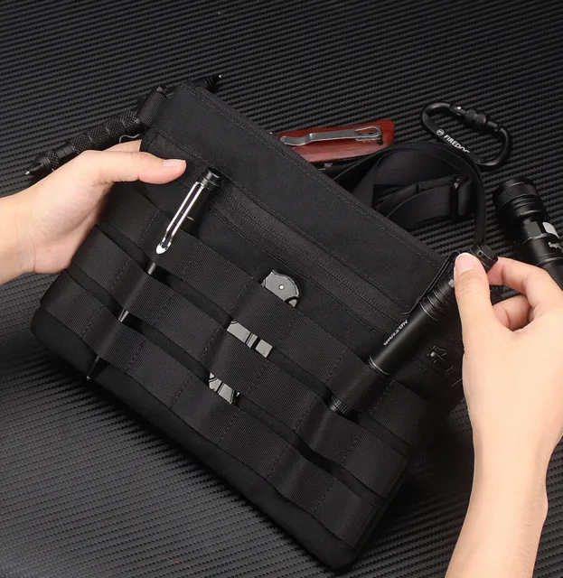 Portable Leather EDC Storage Bag Flashlight Pouch Portable Belt Tool Kit