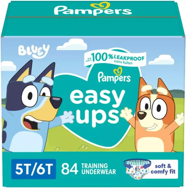 Easy Ups Boys & Girls Potty Training Pants - Size 5T-6T, One Month Supply (84 Co