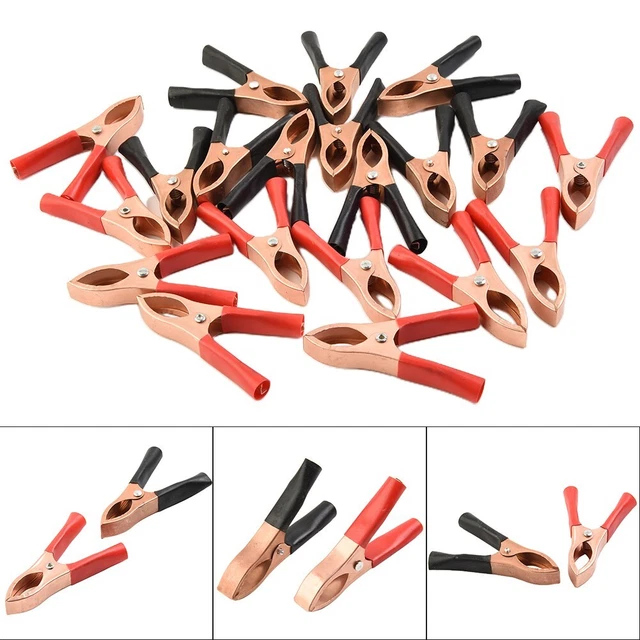 Sondes Alligator Pinces 20/40pcs Accessoires Batterie Test Câble Noir/Rouge
