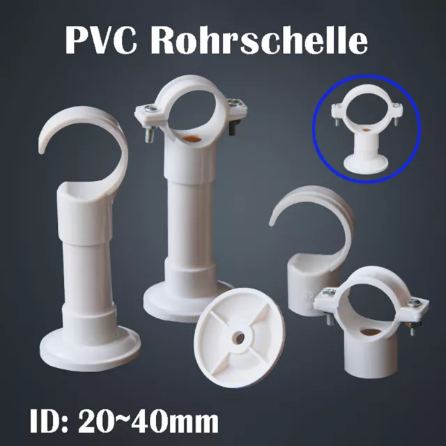 PVC Rohrschelle Schlaufe ID 20mm/25mm/32mm/40mm Haken Schlaufe Halteklammer Clip