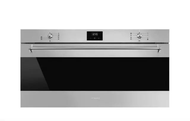 SMEG SFR9300X Four Attisé 90 CM Inox 8 Fonctions Vapor Clean Classe A+