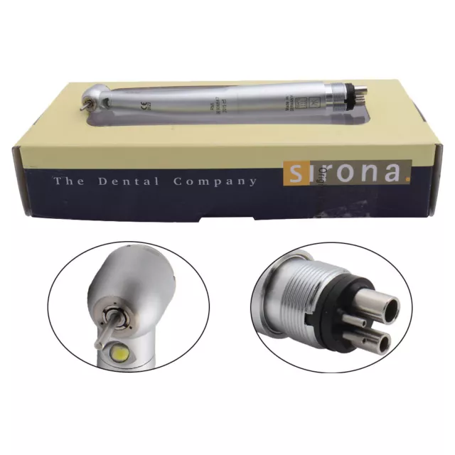 Sirona T3 Racer Dental High Speed Handpiece LED Fiber Optic Torque Push 4Holes