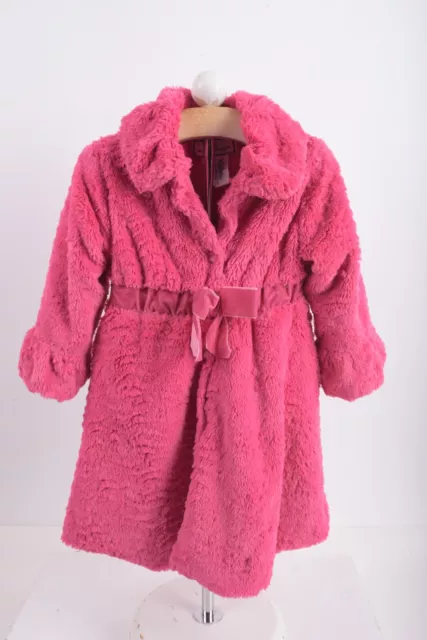 American Widgeon Girls  Faux Fur Coat Jacket Size 5 Bright Pink Furry