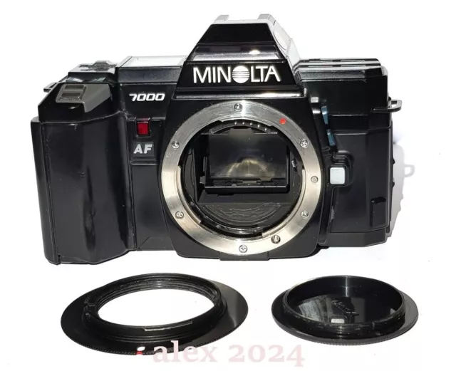 Minolta maxxum  7000 35-mm SLR film camera with M42 adapter. working.Body only