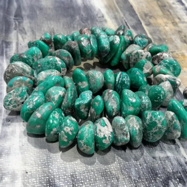 Natural Imperial Jasper Nuggets, 8-16x4-10mm, Sea Green,  Approx 15.7" Strand.