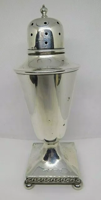 1920 Albert Edward Jones English Solid Silver Sugar Caster Sifter. 145G (Ncb)