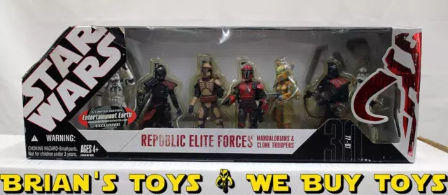 30th Anniversary Star Wars 7 Pack Republic Elite Forces Mandalorians & Clones NR