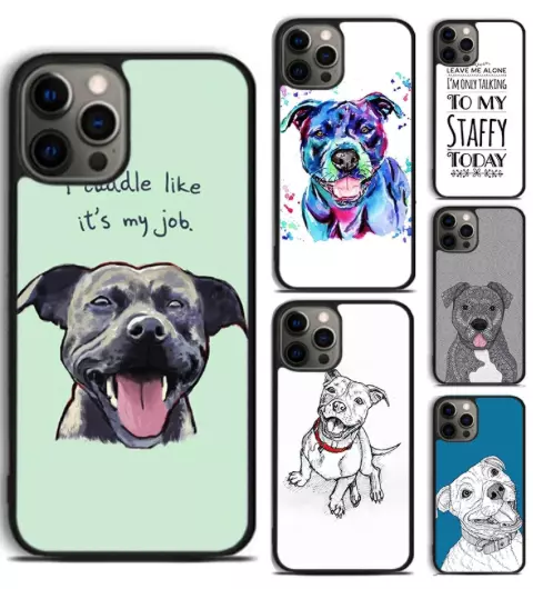 Staffy Staffordshire Bull Terrier Cover Case For Iphone 15 Pro Max 14 13 12 11