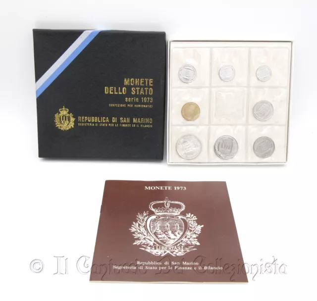 SAN MARINO Serie divisionale 1973 FDC 500 Lire ARGENTO 