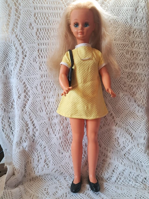 Grande Poupée Bella 72 Cm Avec Boîte à Musique - Vintage, Corps Nu, Fabrication Française
