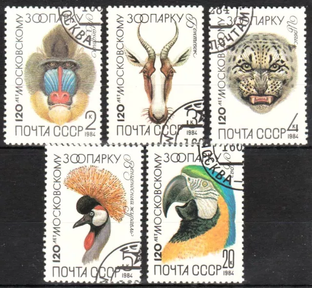 RUSSIA/USSR 1984 Moscow ZOO full set of stamps - Birds