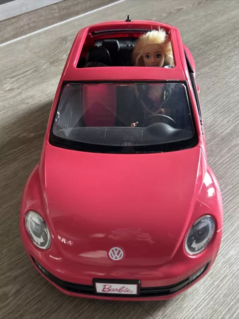 Barbie Pink 4 Seat VW Beetle Car And Barbie Doll