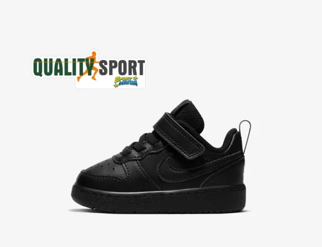 Nike Court Borough Low 2 Nero Scarpe Bambino Infant Sneaker BQ5453 001