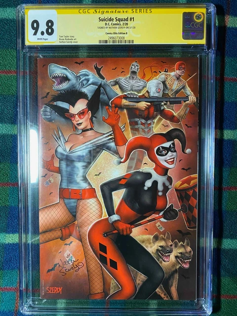 Suicide Squad #1 CGC SS Signed 9.8 Nathan Szerdy Virgin Harley Quinn King Shark